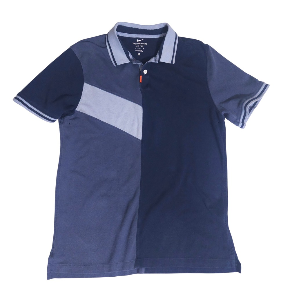 Nike The Nike Polo Dri-FIT Colorblock Golf Shirt Blue Mens Medium